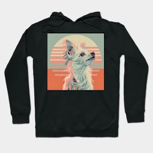 Retro Chinese Crested: Pastel Pup Revival Hoodie